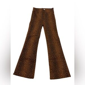 Frame Jetset Crop Mini Boot Leopard Print Pants